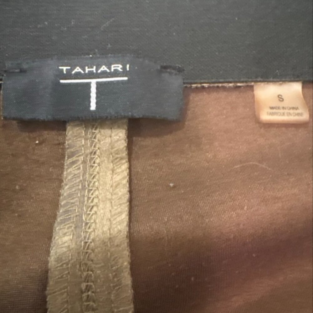 Tahari‎ Green and Black Faux Leather Stretch Pants. Women's - Size S - Picture 6 of 6